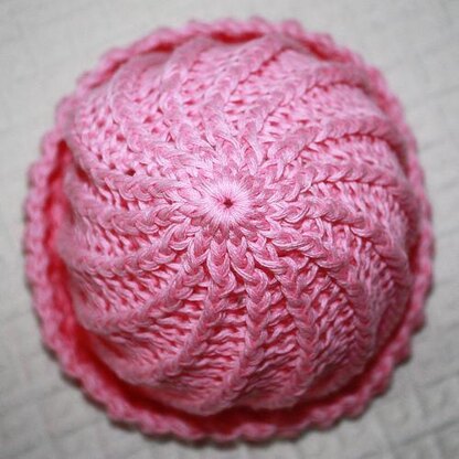 Swirl Hat (knit look)
