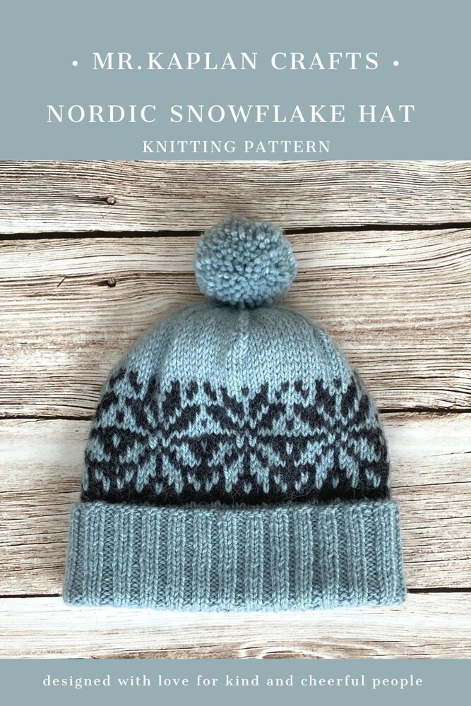 Nordic Snowflake Hat Knitting pattern by Mr. Kaplan