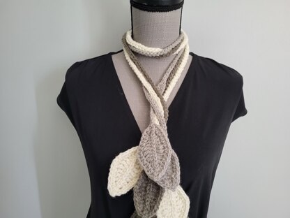 Scarf from leaves tutorial