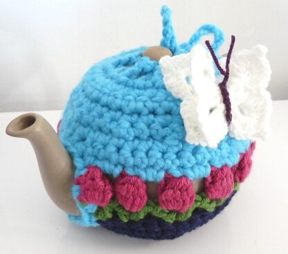 Summer Tulip Flower Teapot  Cozy