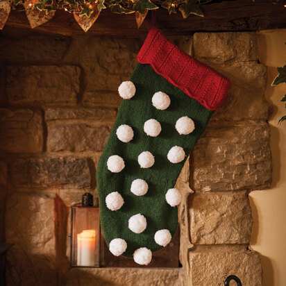 Snowball Christmas Stocking in Sirdar Country Classic DK - 10651 - Downloadable PDF