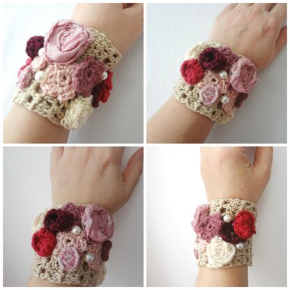 Shabby Chic FLower Bracelet