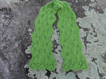 Twisted Leaves Lace Scarf