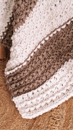 Stockinette Ridge Stitch Chunky Blanket