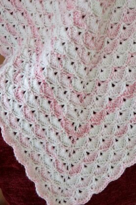 Whispers in Shell Pink Baby Blanket
