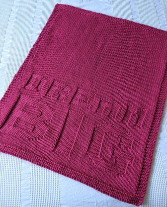 Dream Big baby blanket