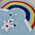 Love Bear Rainbow Baby Blanket