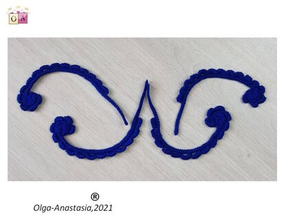 Curl crochet vintage blue