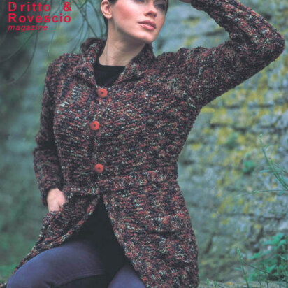 Sky Line Jacket in Adriafil Plum - Downloadable PDF - knitting pattern