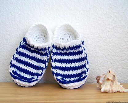 Baby Slippers, Baby Nautical Sailor