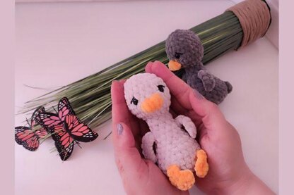 Crochet Pattern Goose Keychain, Duck Amigurumi