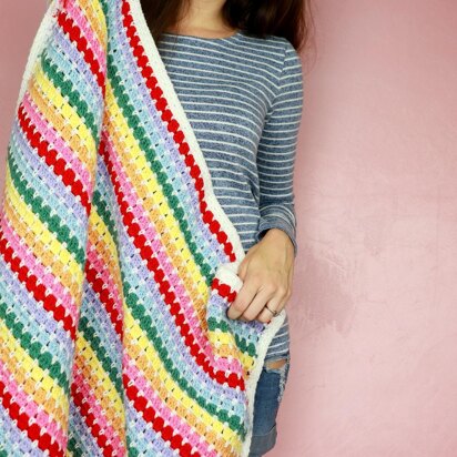 Striped Rainbow Baby Blanket