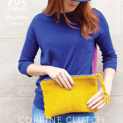 "Corrine Clutch" - Clutch Knitting Pattern For Women in MillaMia Naturally Soft Aran - knitting pattern