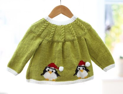 P16 Christmas Penguin Jacket/Cardigan