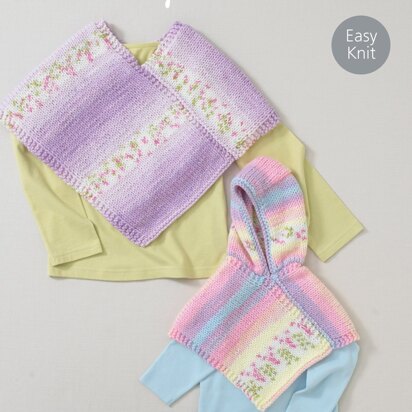 Ponchos in Hayfield Baby Blossom - 4679 - Downloadable PDF