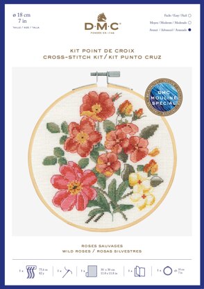 DMC Bouquet Cross Stitch Kit - 18cm Diameter