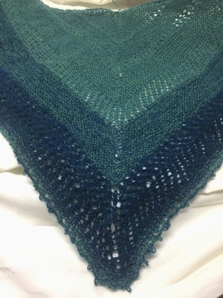 Reyna Blue Green shawl #2