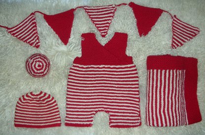 The stripe nursery collection: blanket, bunting, hat, ball and romper