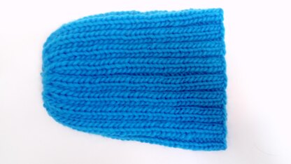 Ribbed Blue Hat