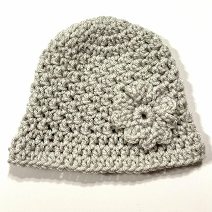 Seed Stitch Baby Cloche Hat