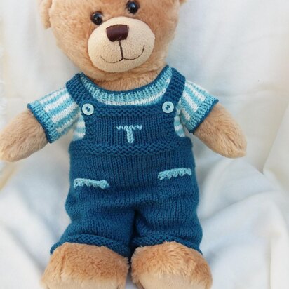 Teddy bear dungarees and top