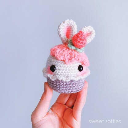 Bunny Rabbit Strawberry Cupcake