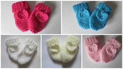 Baby Heart Mittens