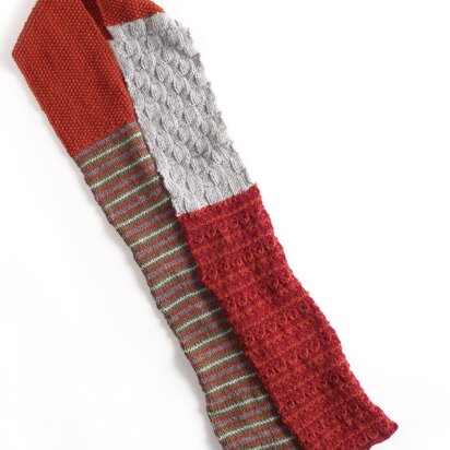 Textured Mixed Scarf in Lion Brand Wool-Ease - 90050AD