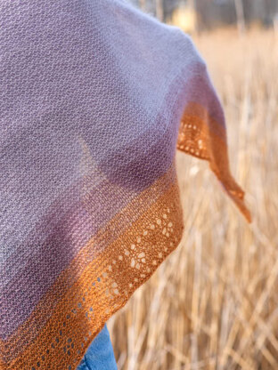 Kiania Shawl in Berroco Aerial PDF.