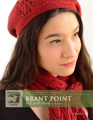 Brant Point Hat and Scarf in Juniper Moon Farm Findley DK - Downloadable PDF