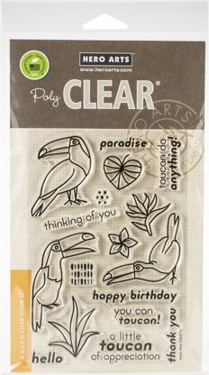 Hero Arts Clear Stamps 4"X6" - Hello Toucan