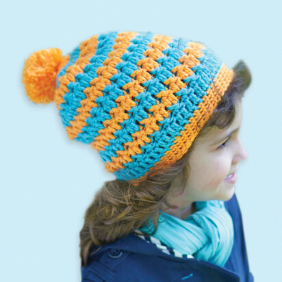 Textured Hat in Caron Simply Soft Brites - Downloadable PDF