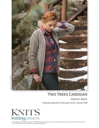 Two Trees Cardigan in Hudson Valley Fibers Moodna - Downloadable PDF