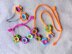 Kids bracelet, necklace and hairpin "Spring flower"