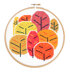 Hawthorn Handmade Autumn Trees Cross Stitch Kit - 16cm in diameter