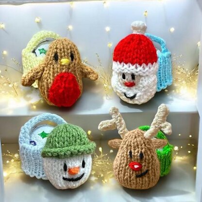 Christmas Sweet Basket Holders - Santa, snowman