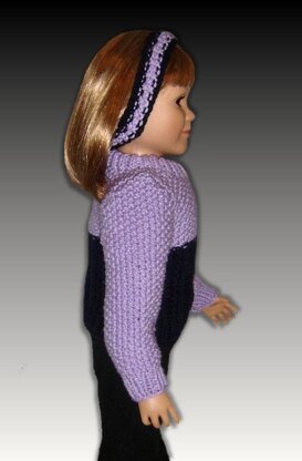 Seedstitch Pullover for My Twinn Doll, 23 inch