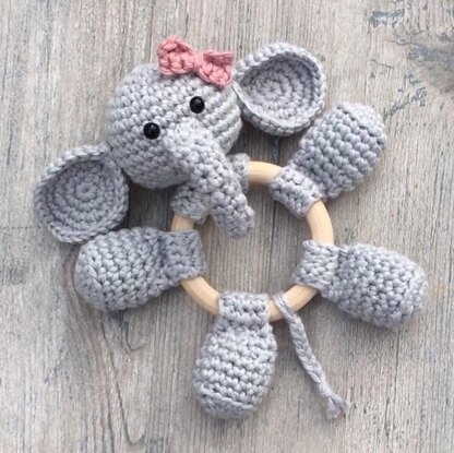 Elephant Rattle Teether