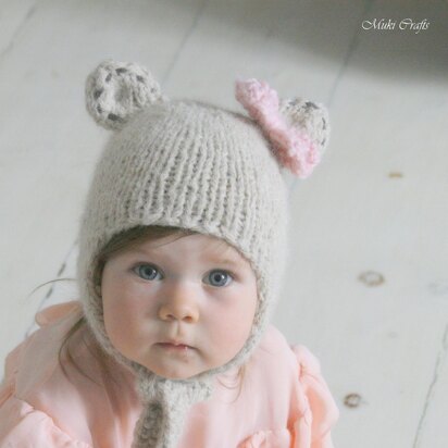Nalle bear hat - knitting pattern
