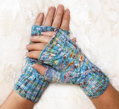 Puget Sound Fingerless Mitts