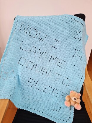 Now I lay me down to sleep Filet Blanket