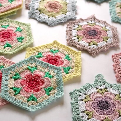 Painted Anemone Doily and Potholder