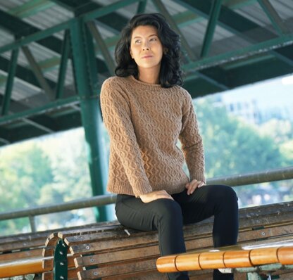 Hollow Oak Pullover in Cascade Yarns Aegean Tweed - DK654 - Downloadable PDF