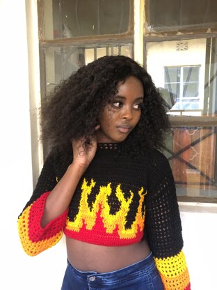 Flames Crochet Top Pattern