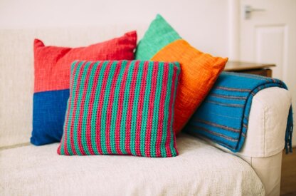 Geometric Tunisian Cushion