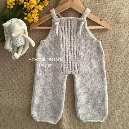 Grey Dungarees Knitting Pattern