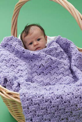 Textured Baby Blanket in Caron One Pound - Downloadable PDF