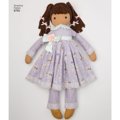 Simplicity 8760 Stuffed Dolls - Paper Pattern, Size OS (ONE SIZE)