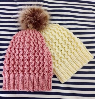 Simple Beanie Hat Chunky Yarn Straight Needles