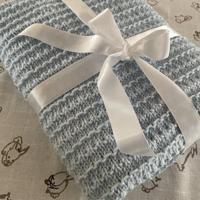 Starter Textured Baby Blanket - knitting pattern